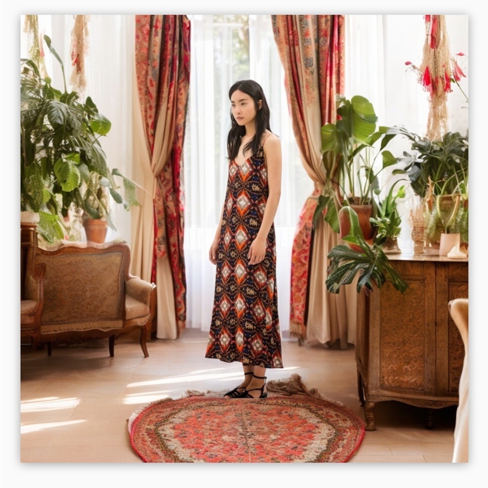 ZARA Tribal Print Open Back Slit Maxi Dress
SIZE M-NWOT -😍 Beautiful!!​​​ - Picture 6 of 16